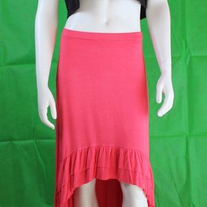 Kenar High Low Hem Pink Skirt - Size S